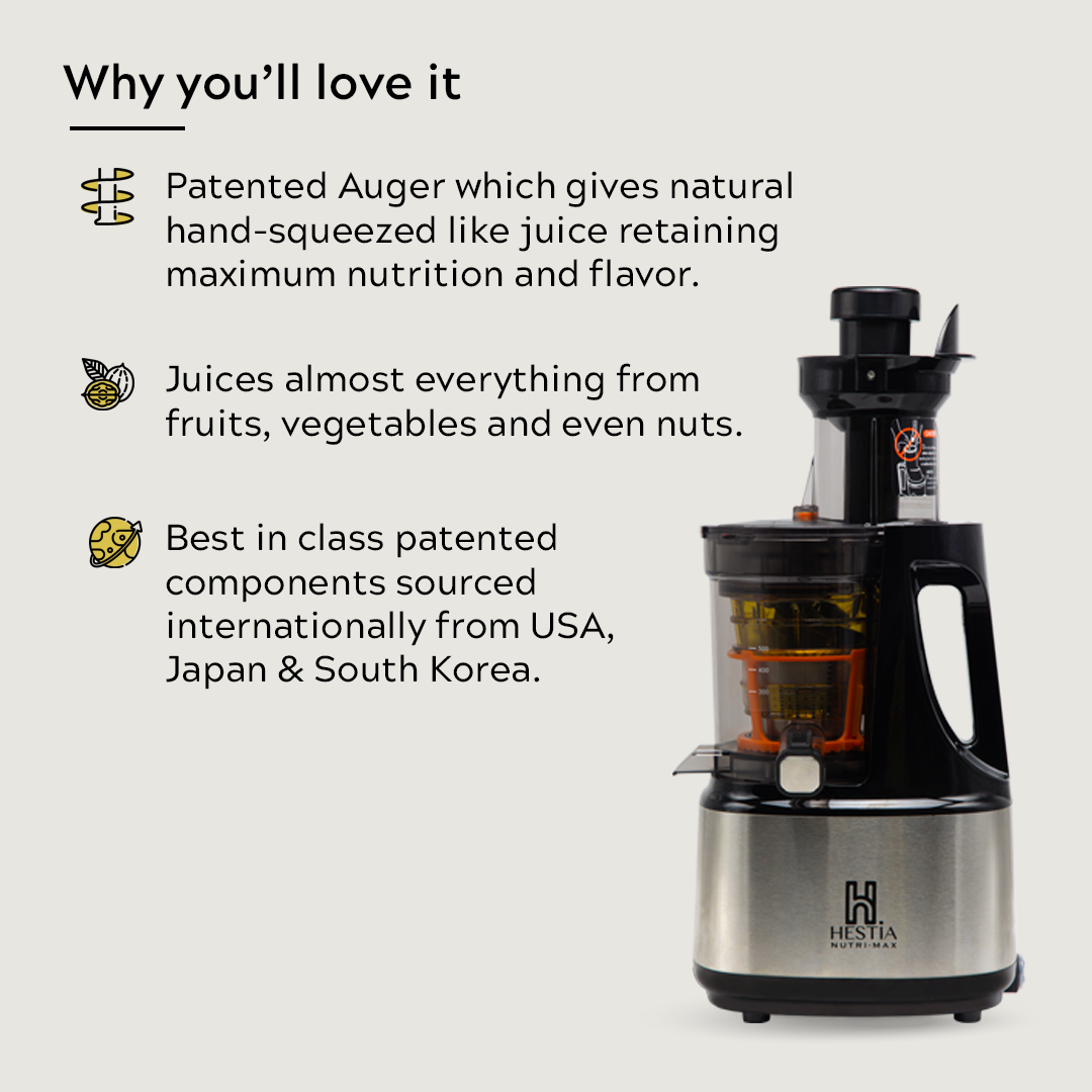 Buy Nutri Max Cold Press Juicer Grey Steel Online Hestia
